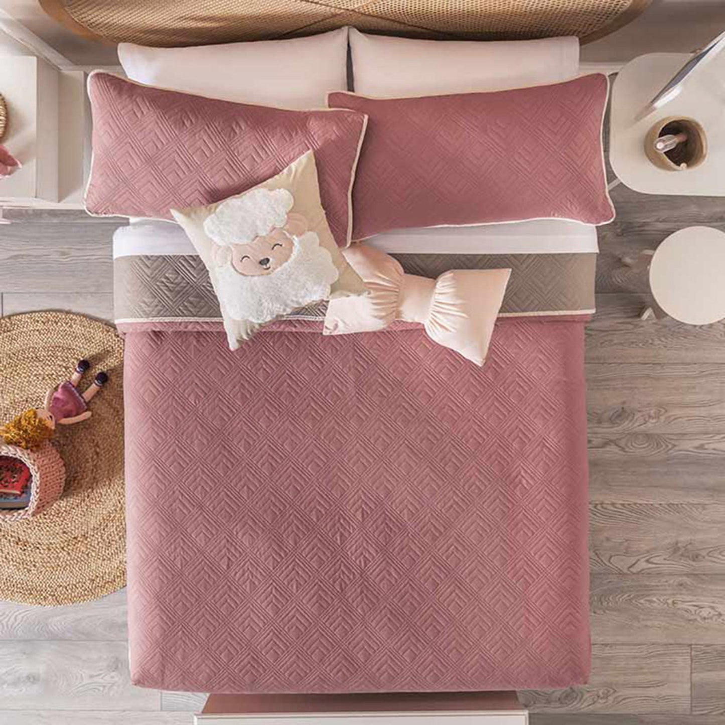 EDREDÓN NOVO IND DEEP ROSE