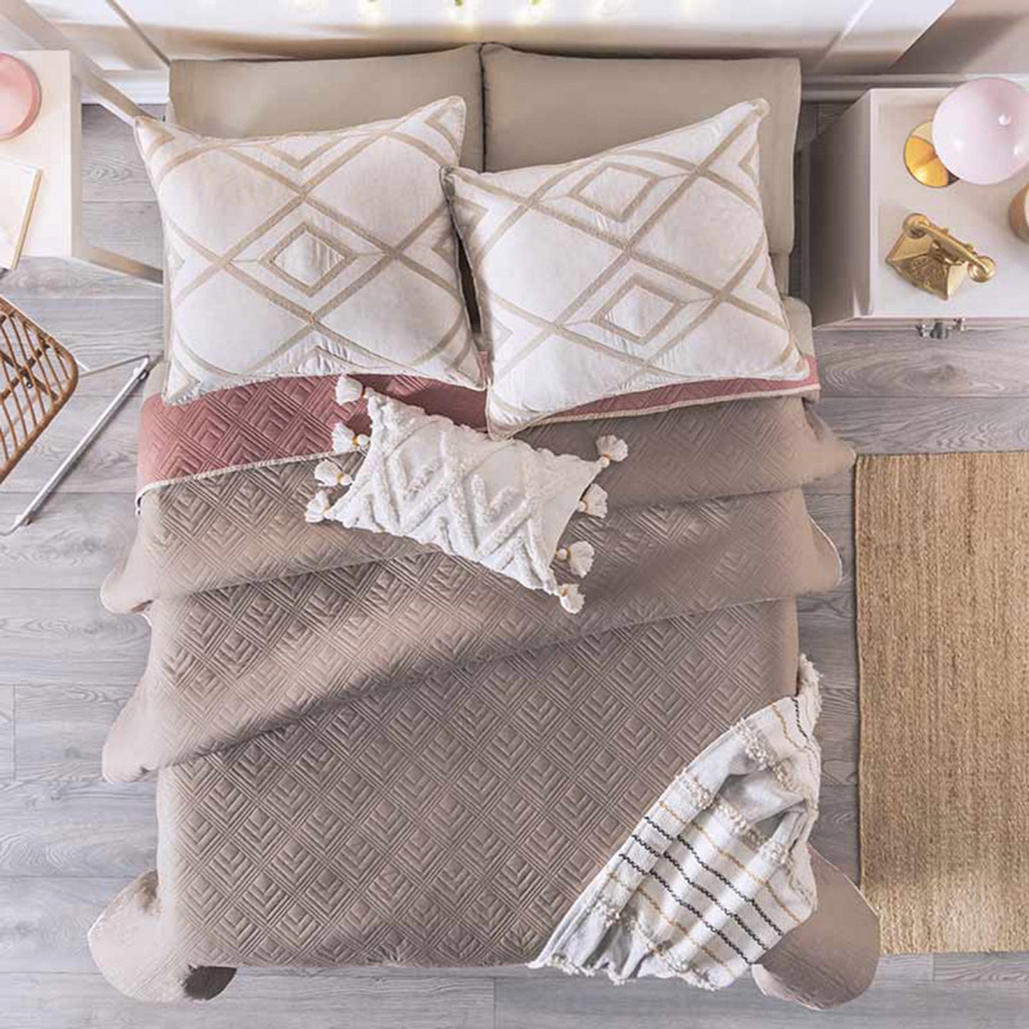 EDREDÓN NOVO MAT DEEP ROSE