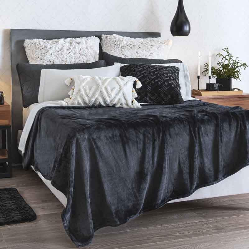 COBERTOR LIGERO MAT/IND NEGRO
