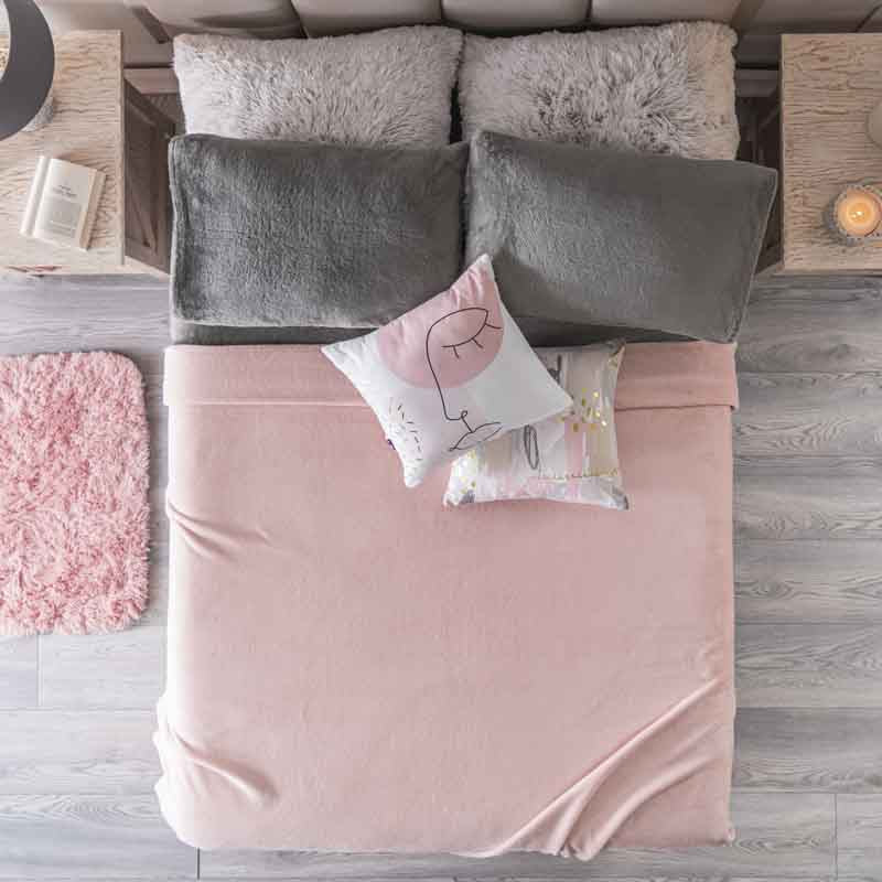 COBERTOR LIGERO MAT/IND ROSA