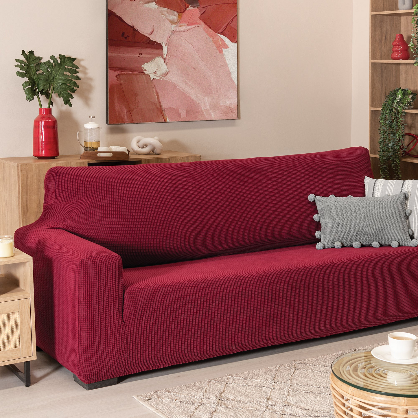 FUNDA DE SILLÓN NIZA SOFÁ ROJO