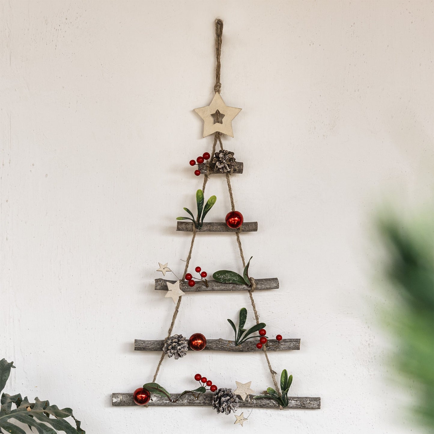 ADORNO NAVIDEÑO ÁRBOL COLGANTE WOOD