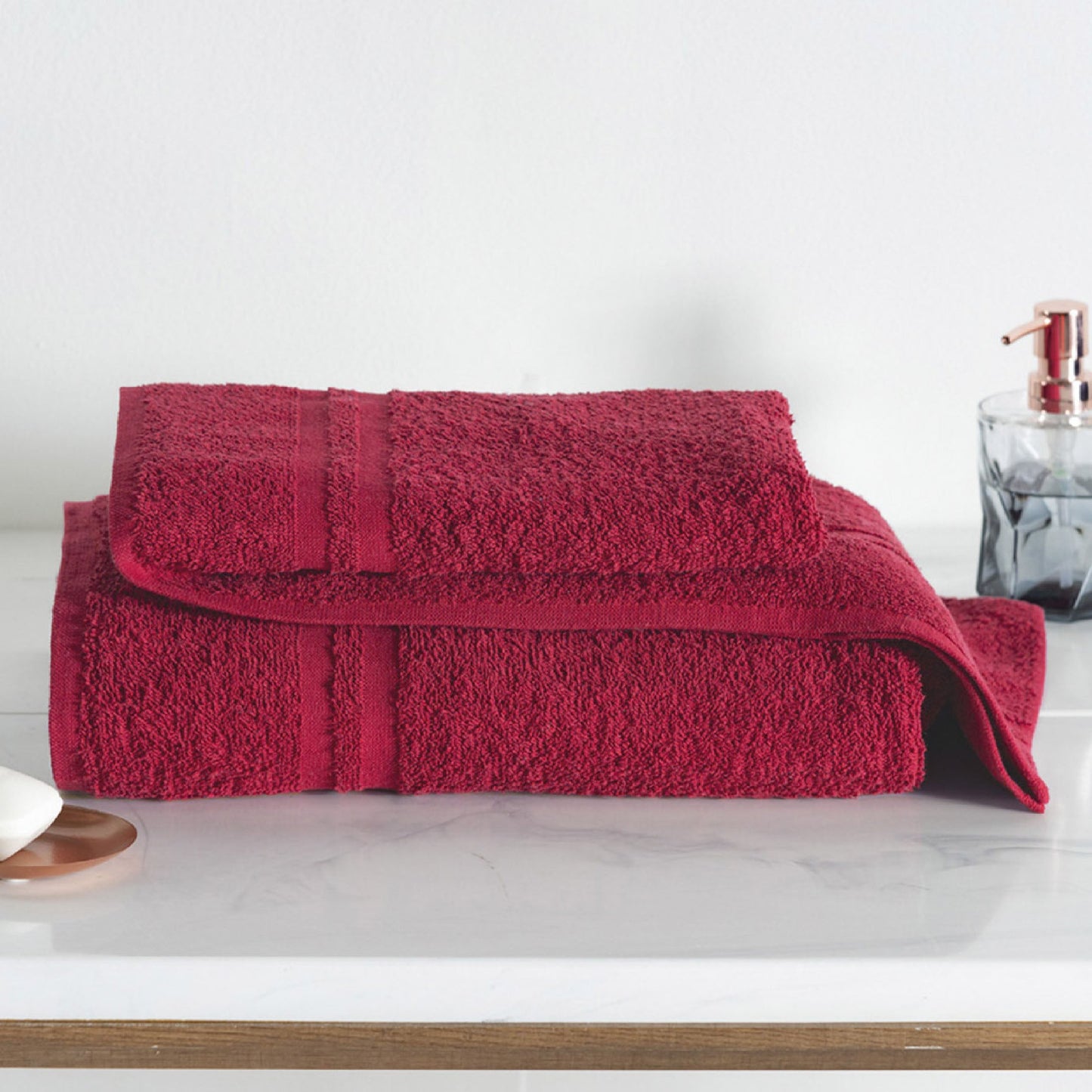 TOALLA CARIBE BAÑO ROJO