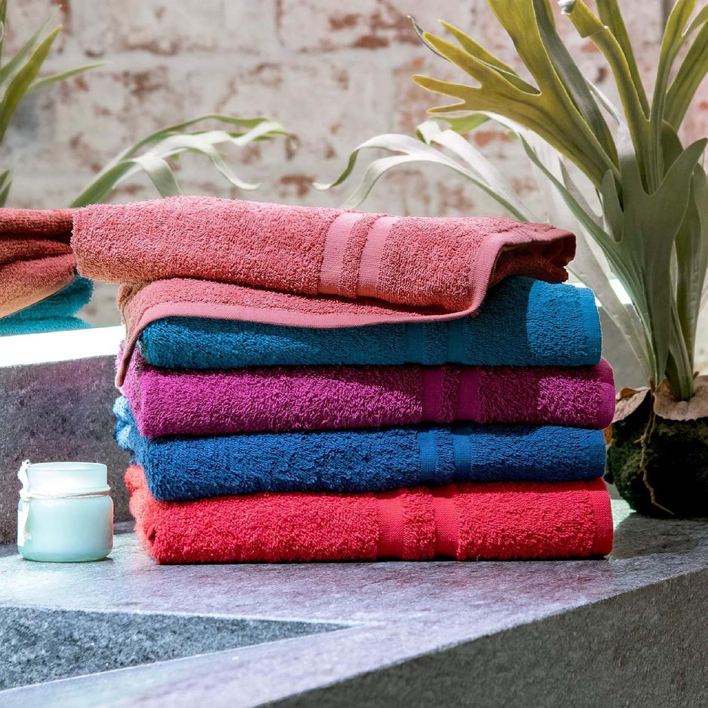 TOALLA TULUM 1/2 BAÑO DEEP ROSE