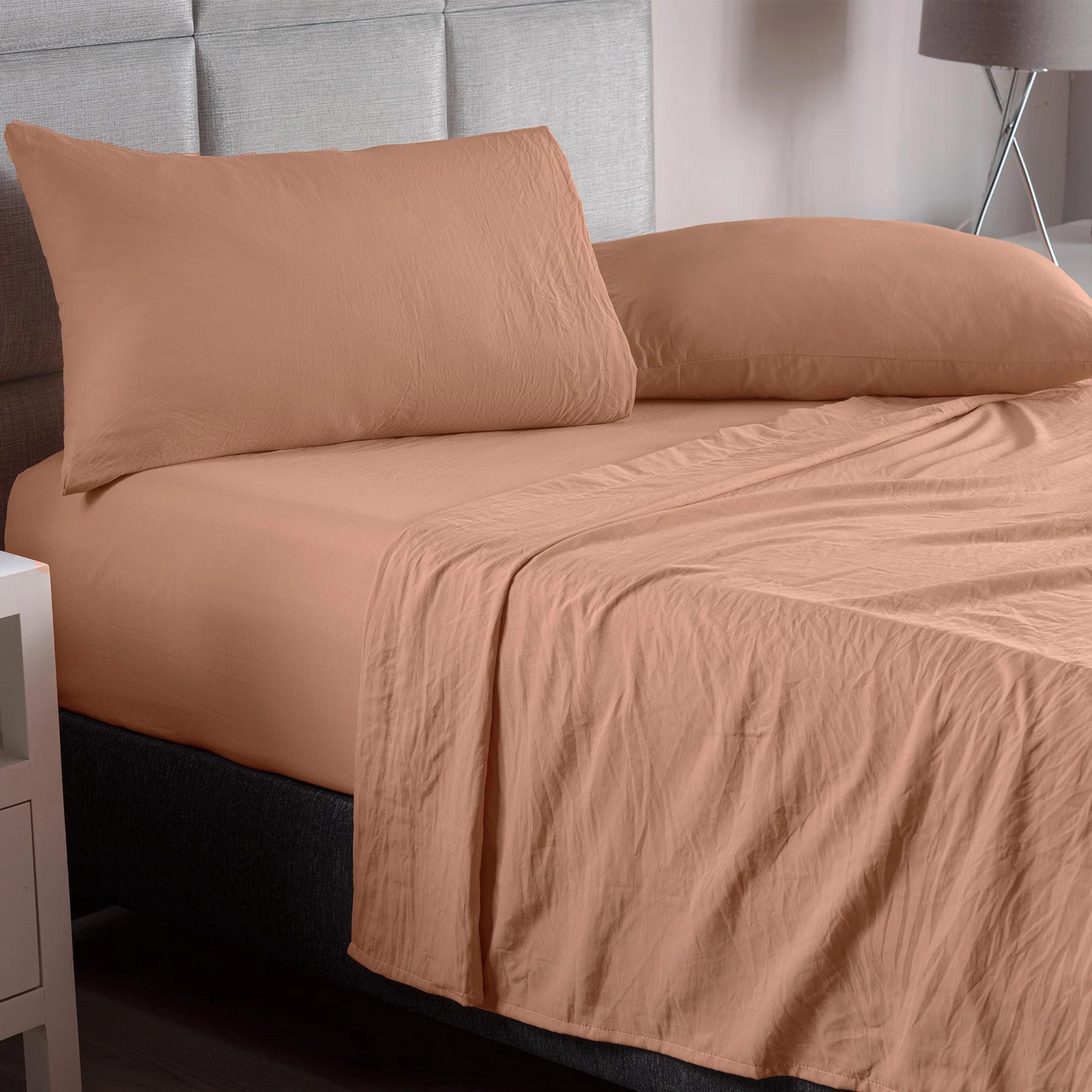 SÁBANAS VIASOFT WASHED QS ROSE