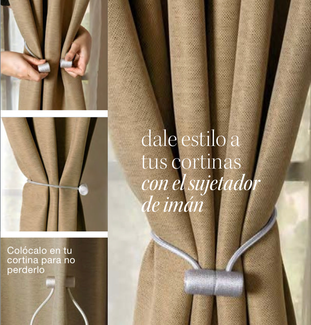 SUJETADORES DE CORTINA GRIS