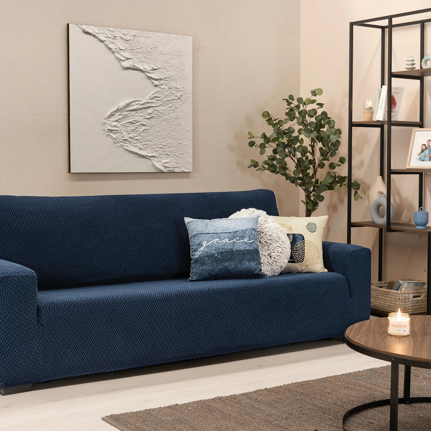 FUNDA DE SILLÓN NIZA LOVESEAT MARINO