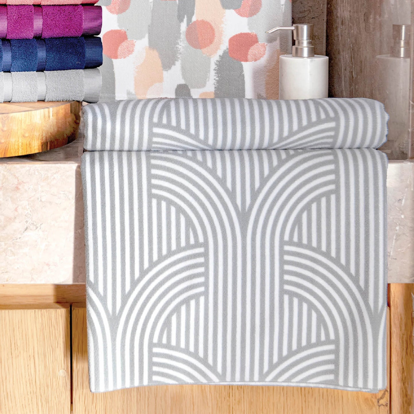 TOALLA TULUM 1/2 BAÑO DECO GRIS