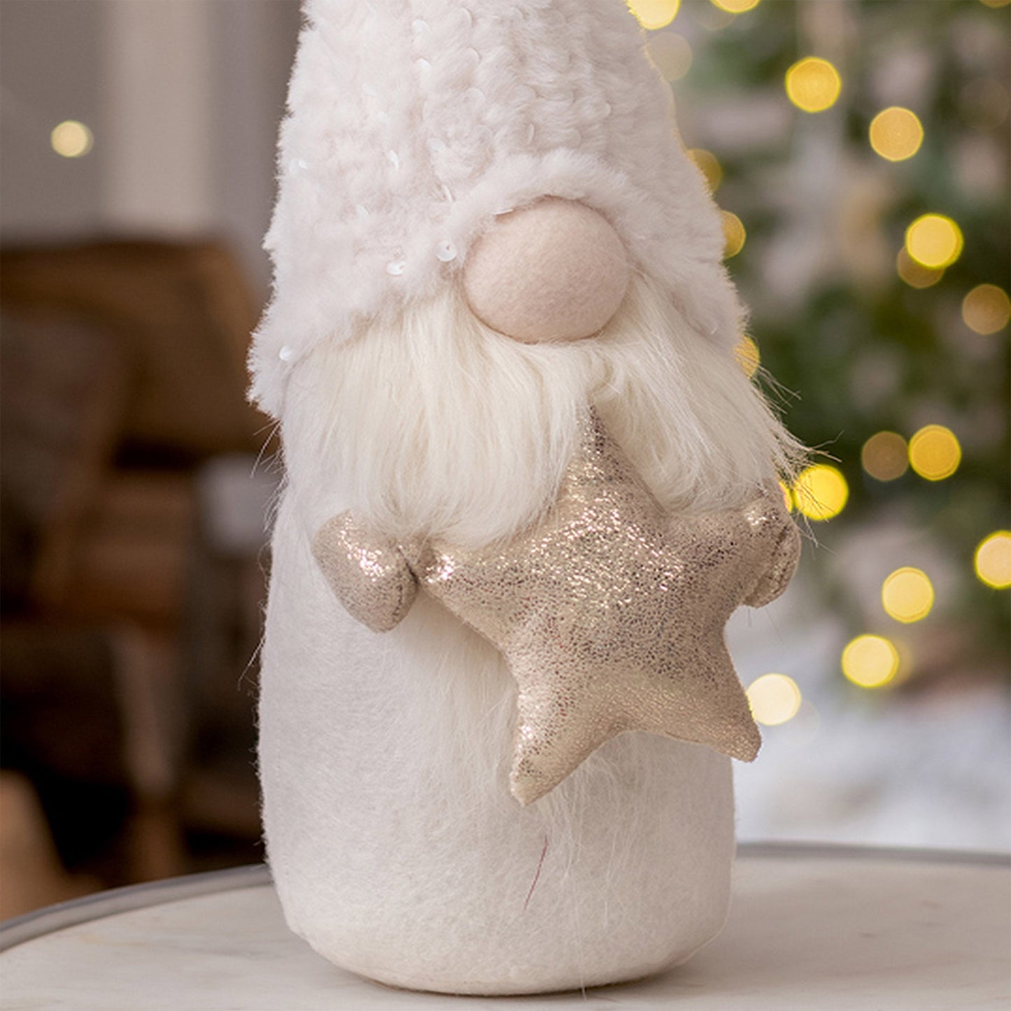 ADORNO NAVIDEÑO GNOMO BLANCO