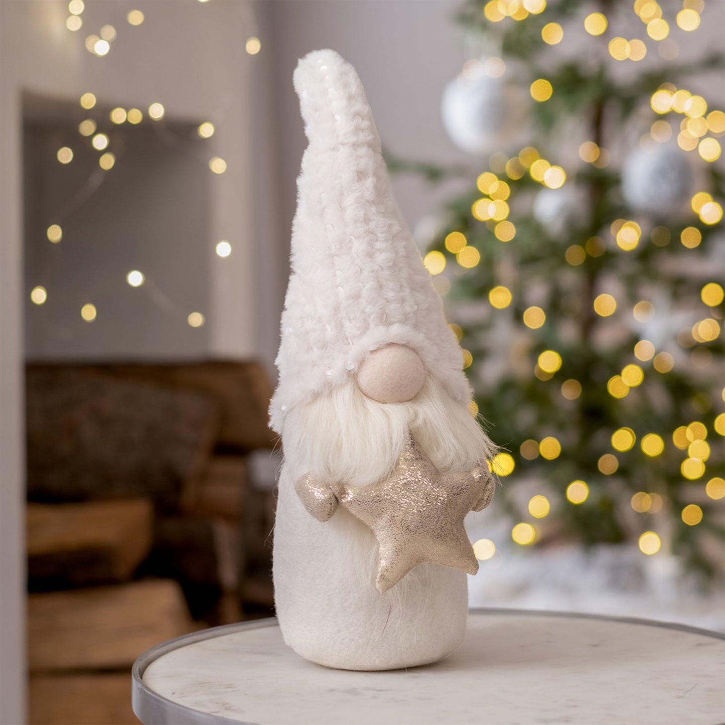 ADORNO NAVIDEÑO GNOMO BLANCO