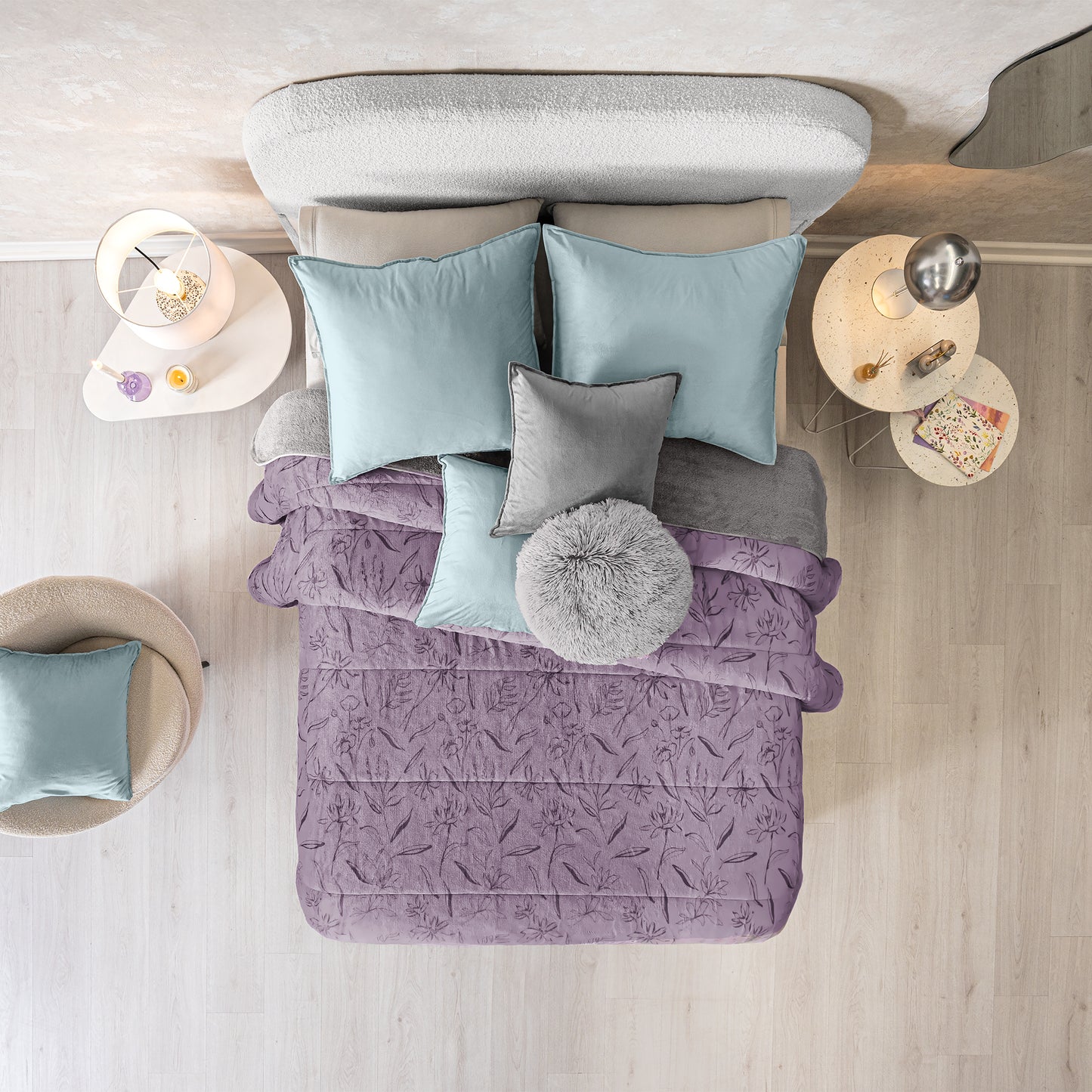 COBERTOR INVERNAL KS/QS XL LAVANDA