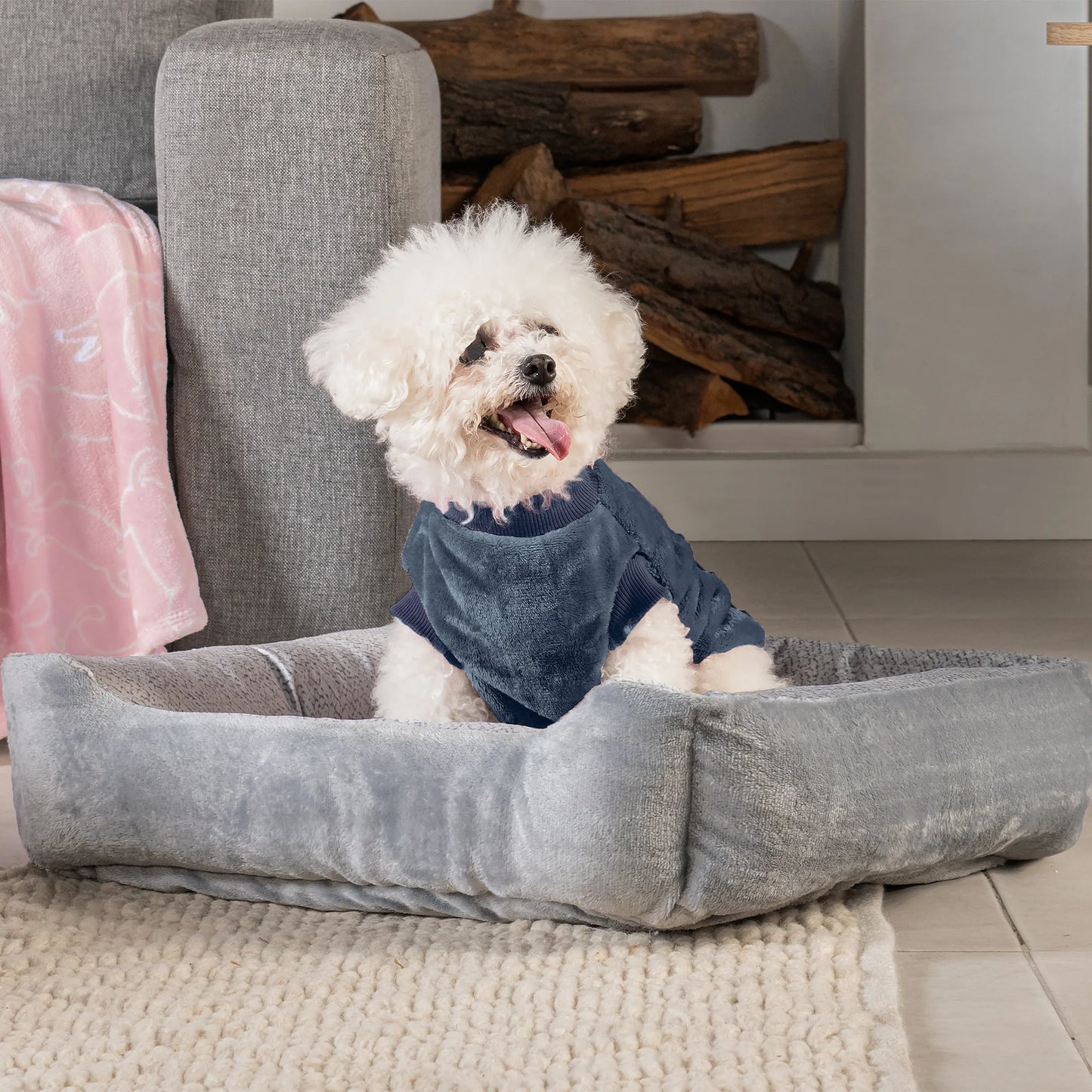 SUÉTER MASCOTA AZUL MED