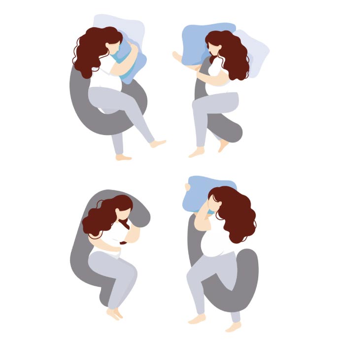 Almohada cuerpo completo forma embarazo y maternidad forma C Gris