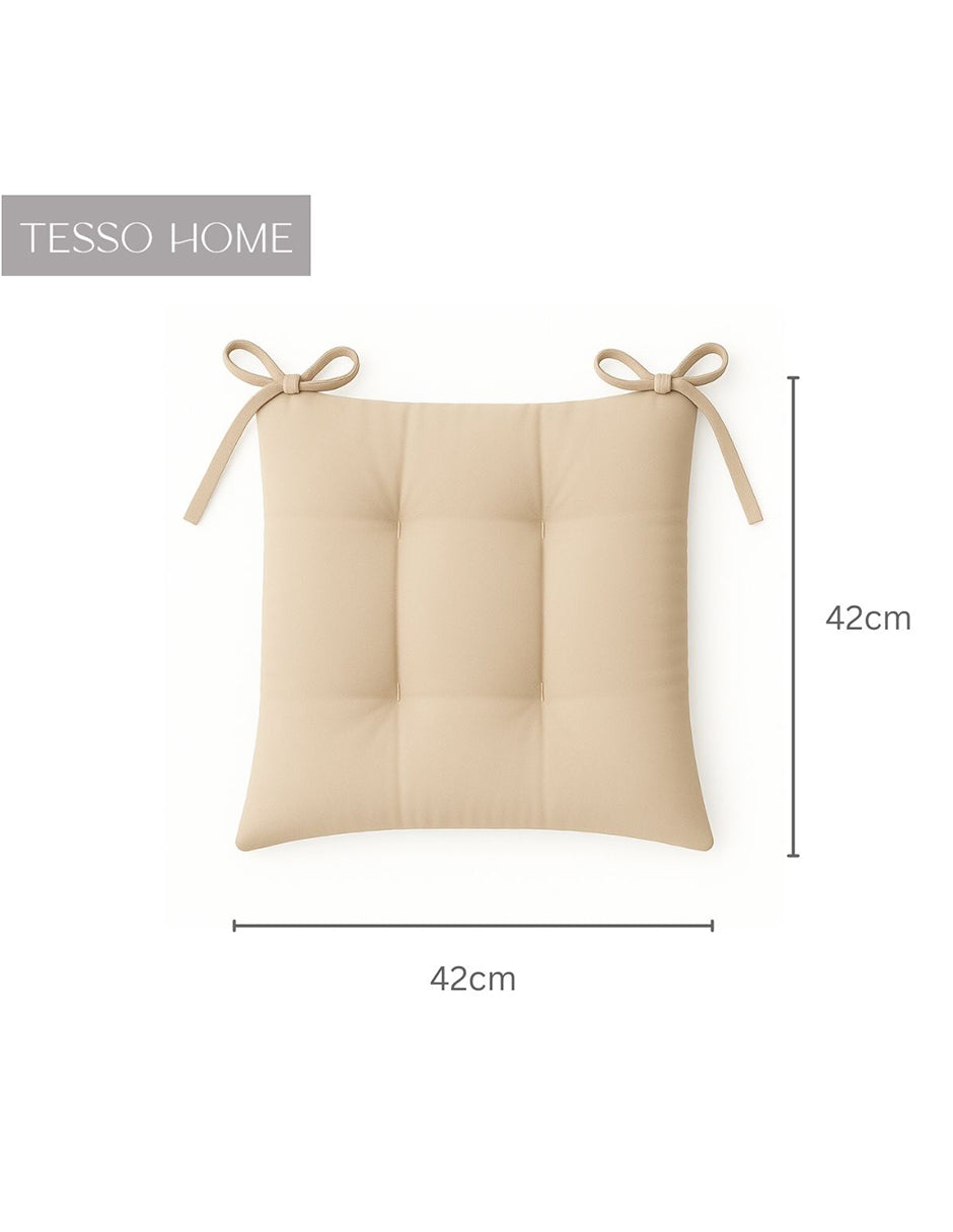 6 COJINES PARA SILLAS BEIGE