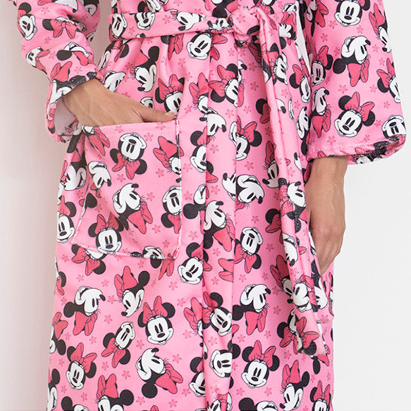 Bata de baño microfibra dama Pink Minnie