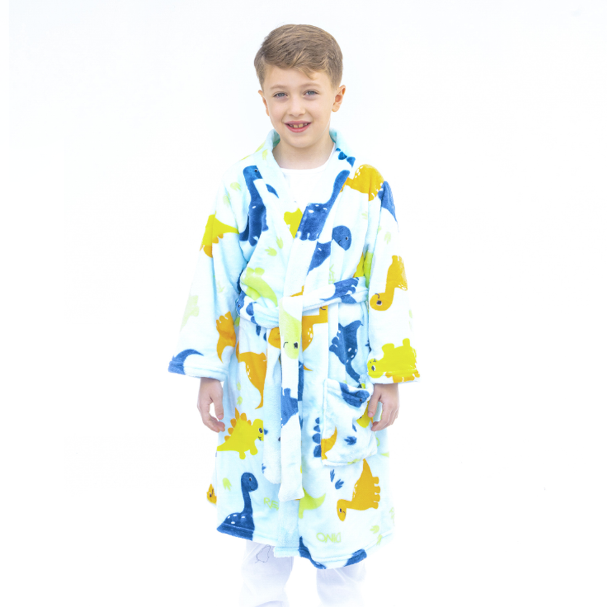 Bata supersoft de microfibra infantil Dinos