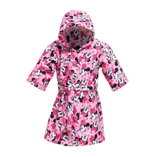 Bata de baño microfibra ultrasuave para niña Pink Minnie