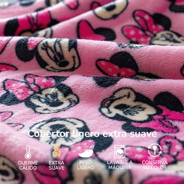 Cobertor ligero ultrasuave de microfibra Pink Minnie