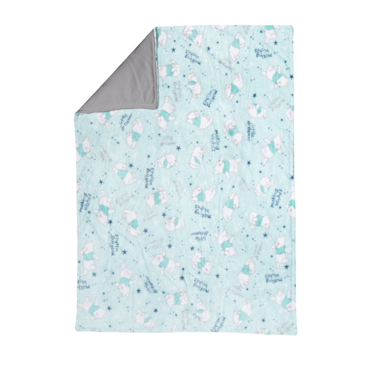 Cobertor cuna doble vista microfibra Alaska Pooh soñador