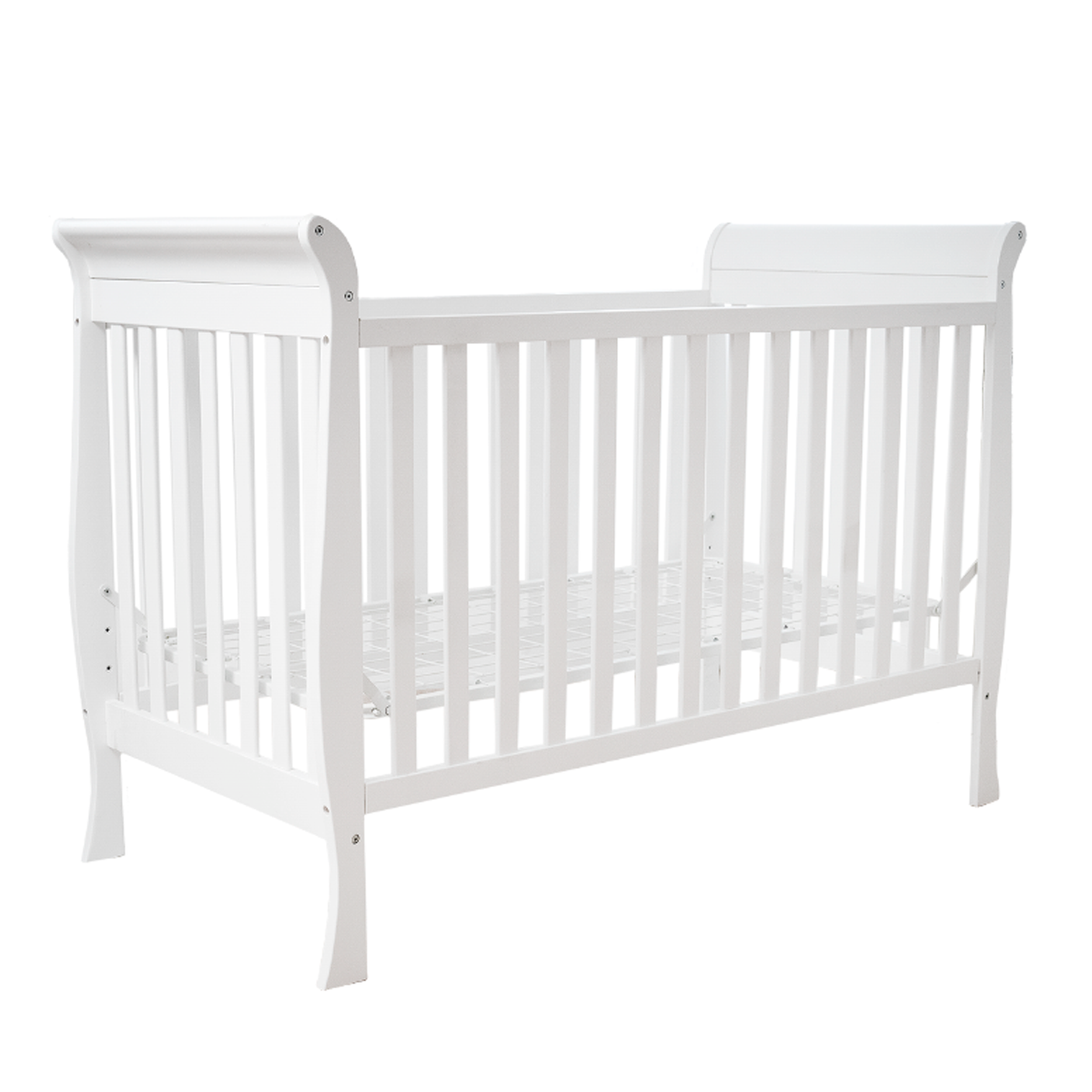Cuna para bebé 3 posiciones de madera blanca