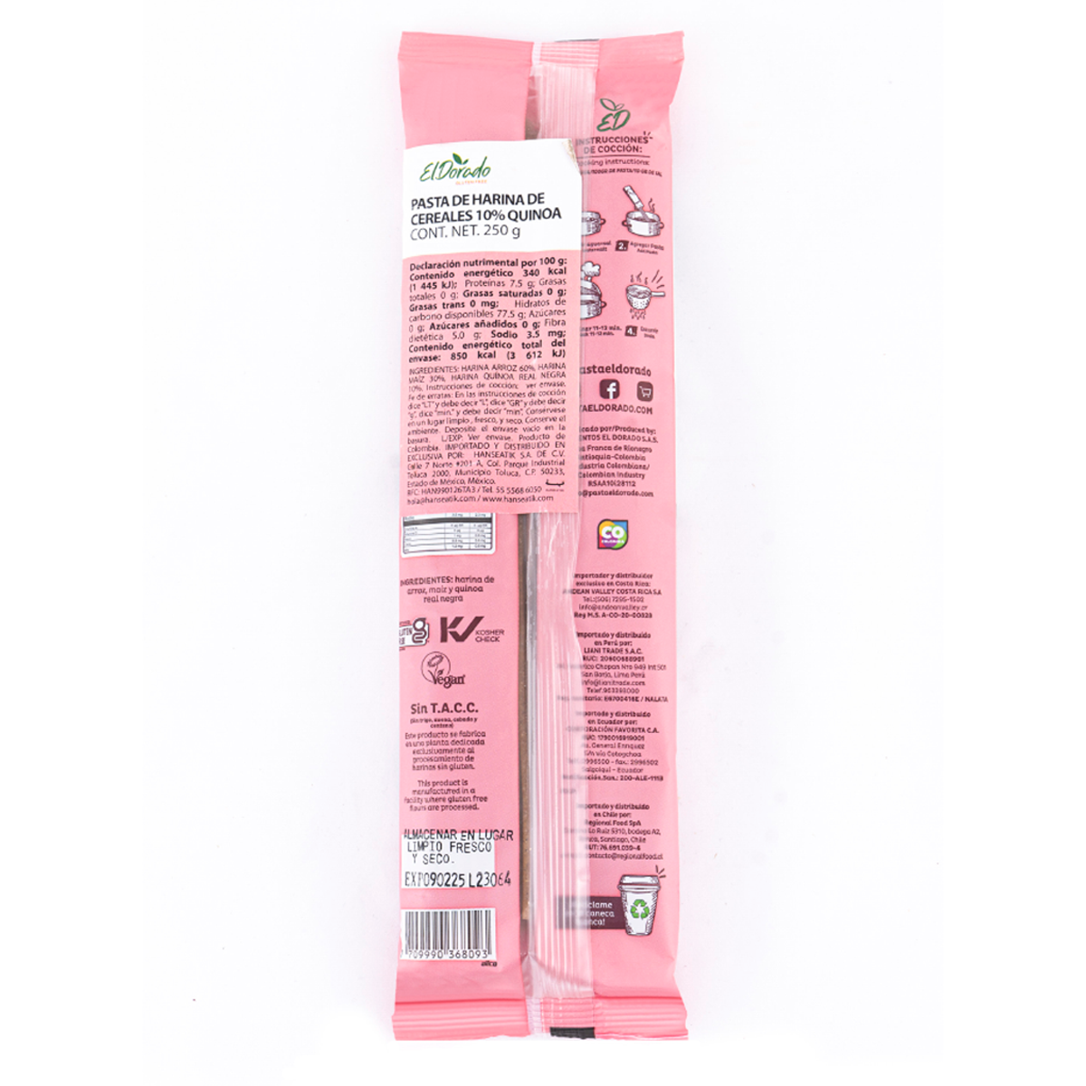 Spaguetti De Quinoa 250 grs Gluten Free