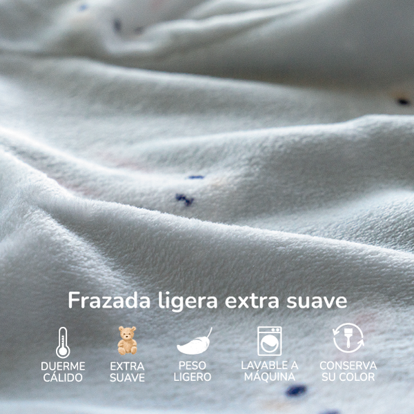 Frazada ligera recién nacido ultrasuave Bunny