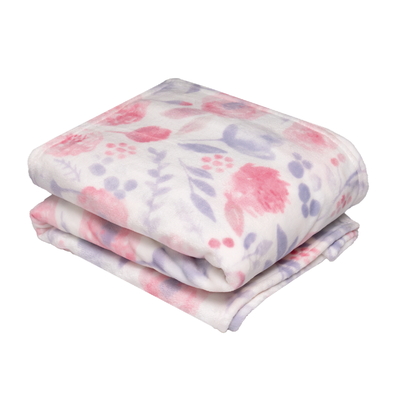 Frazada ligera microfibra ultrasuave Floral