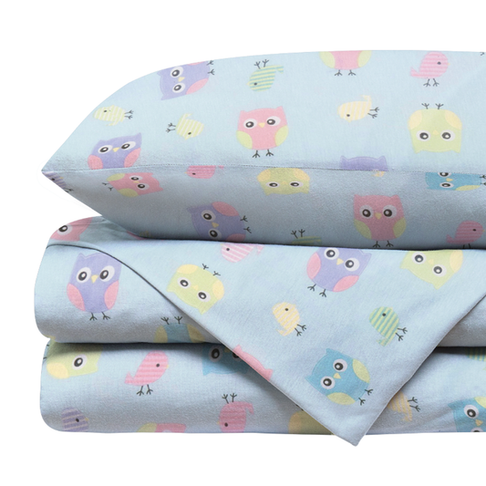 Juego de sábanas de camiseta para cuna Buhitos