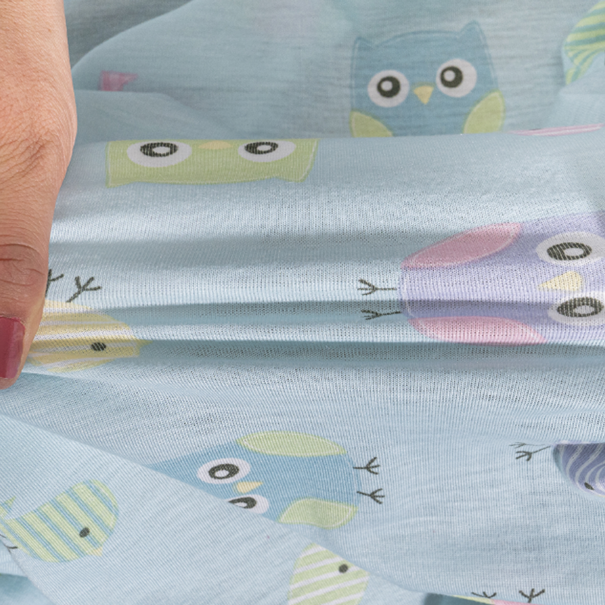 Juego de sábanas de camiseta para cuna Buhitos