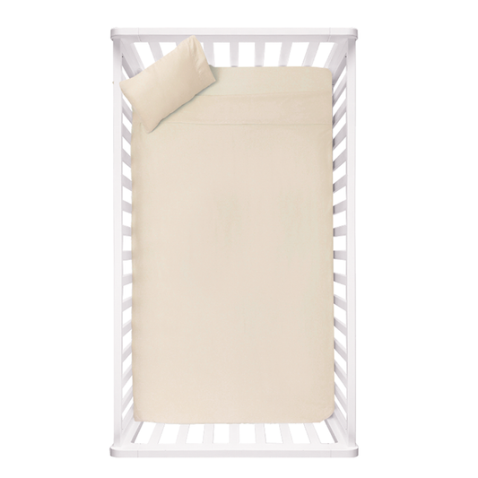 Juego de sábanas para cuna ultrasoft microfibra 3 piezas Beige