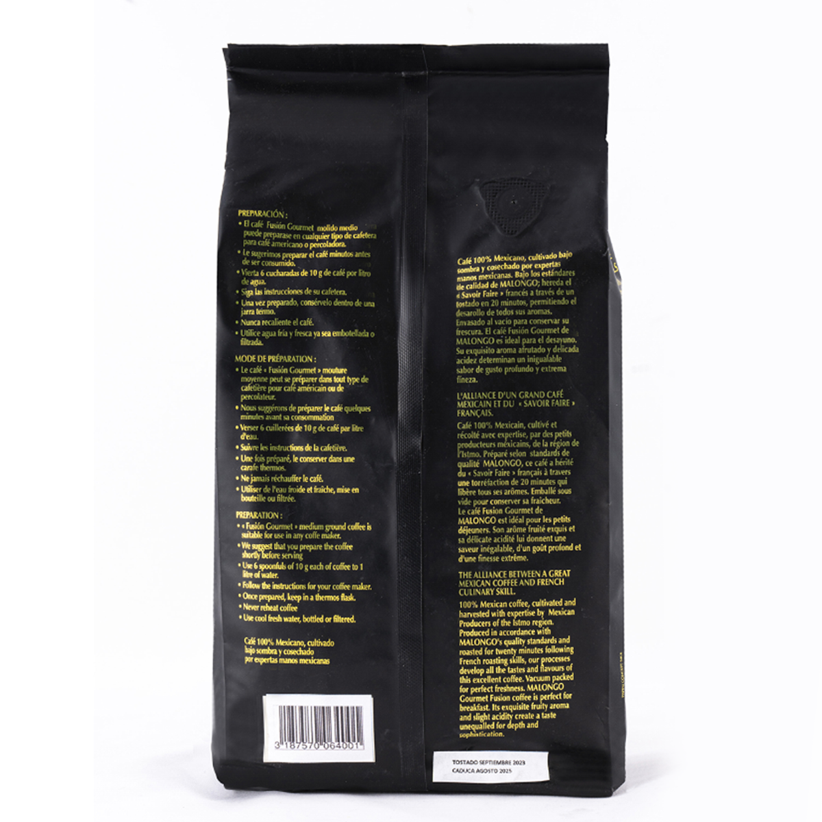 Cafe Fusión Gourmet Grano 1 KG - Malongo