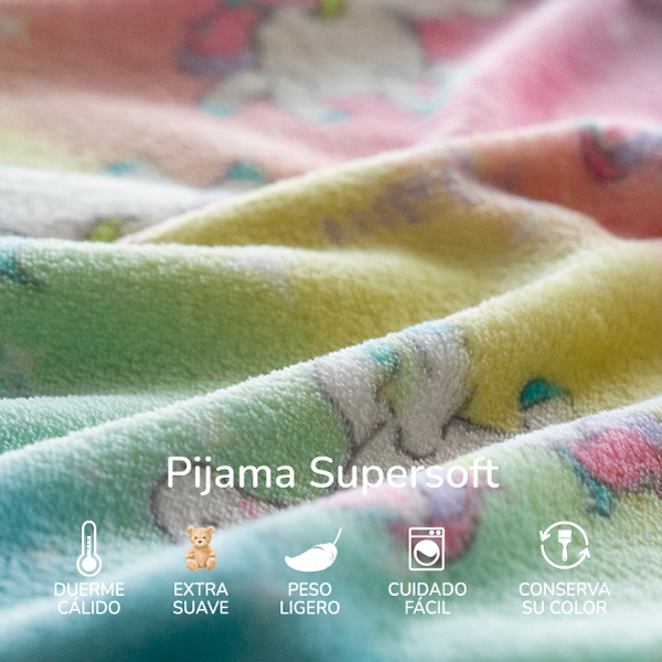 Pijama ultrasuave de microfibra para niña (2 piezas) Unicornio