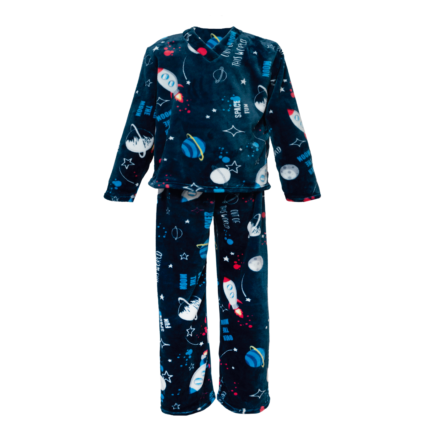 Pijama ultrasuave de microfibra para niño (2 piezas) Galaxy