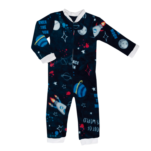 Pijamita ultrasuave de microfibra para bebé (mameluco) Galaxy