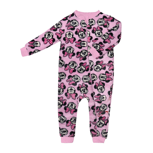 Pijamita ultrasuave de microfibra para bebé (mameluco) Pink Minnie
