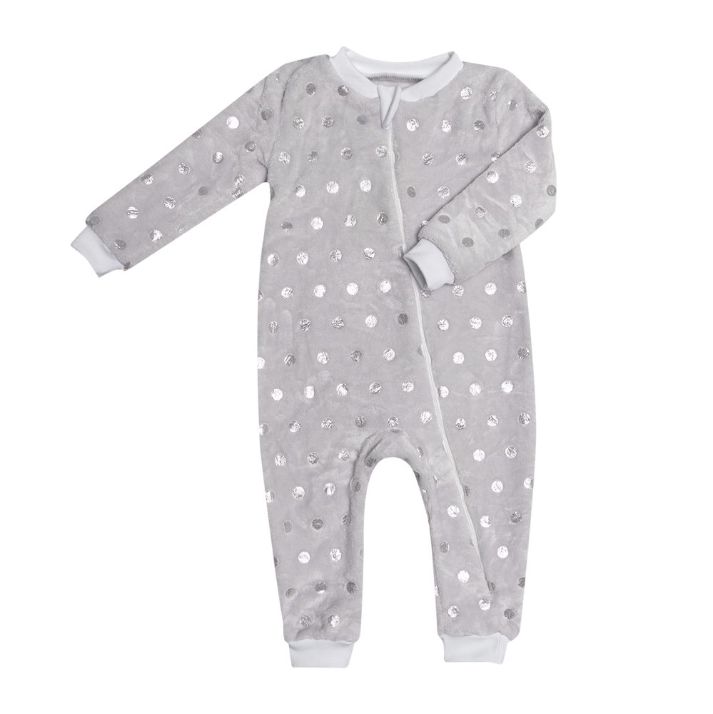 Pijamita ultrasuave de microfibra para bebé (mameluco) Silver