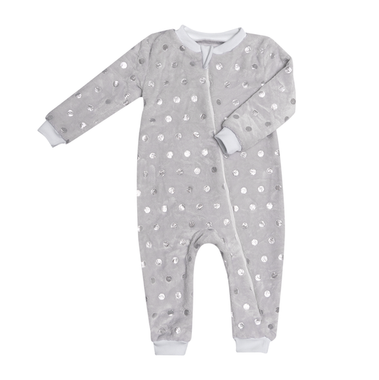 Pijamita ultrasuave de microfibra para bebé (mameluco) Silver
