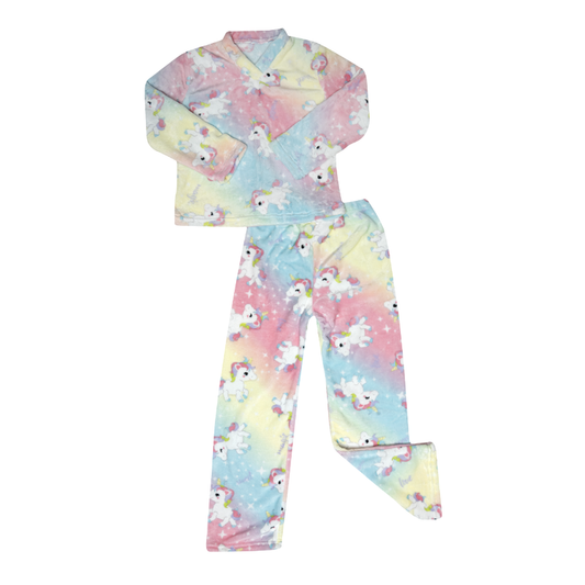 Pijama ultrasuave de microfibra para niña (2 piezas) Unicornio