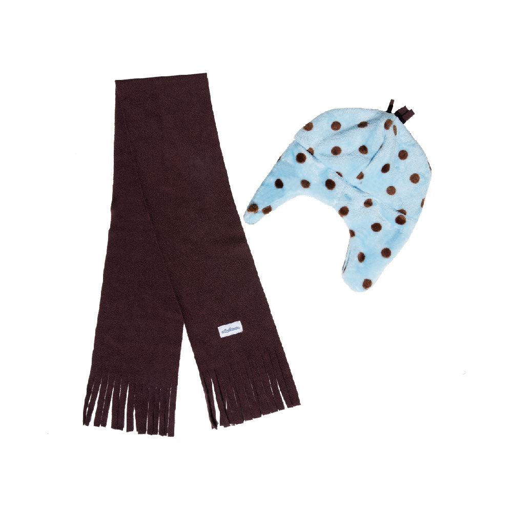 Set gorrito y bufanda Azul