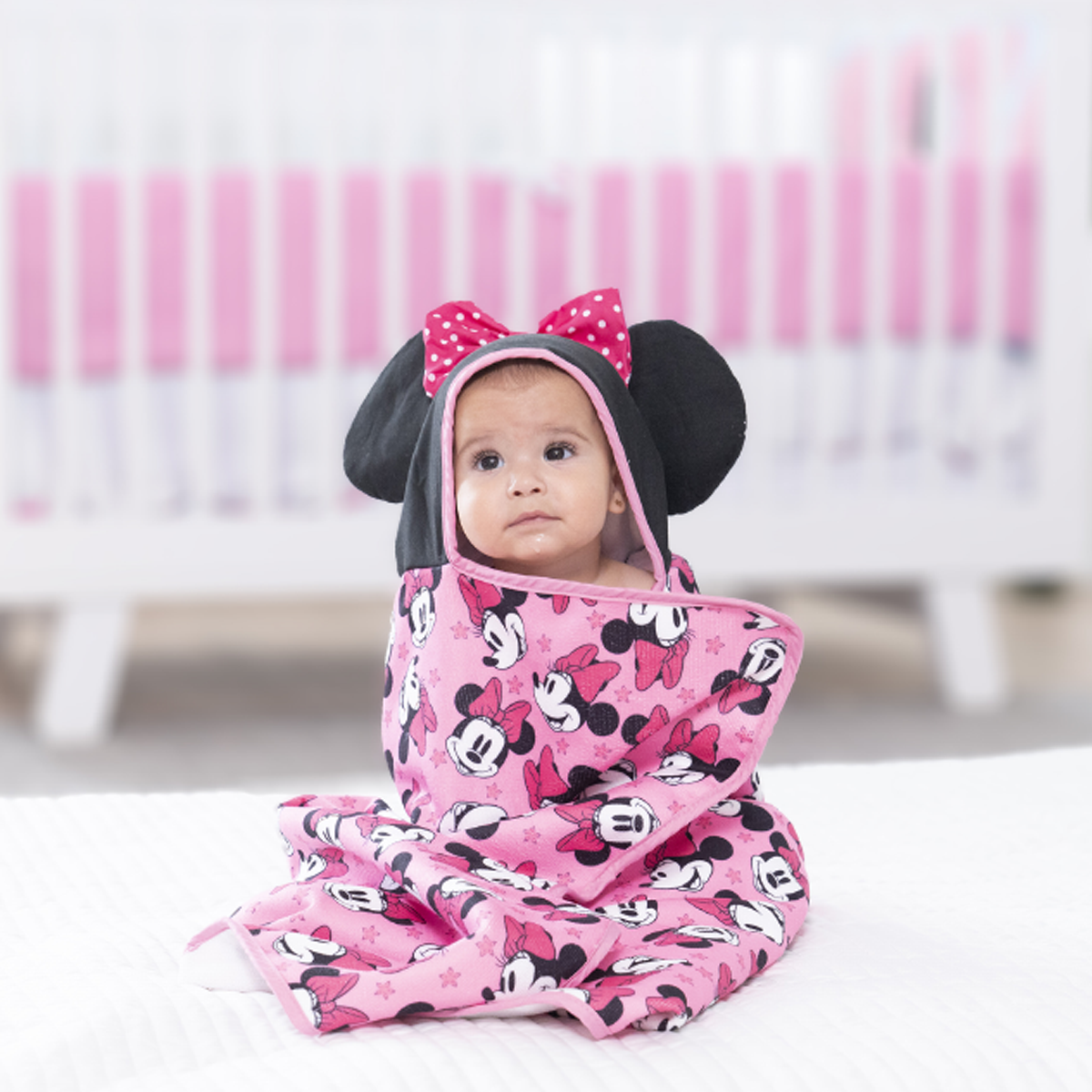 Toallita de baño ultrasuave para bebé unitalla Pink Minnie