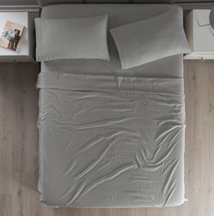 Sábanas Viasoft Washed Gris IND