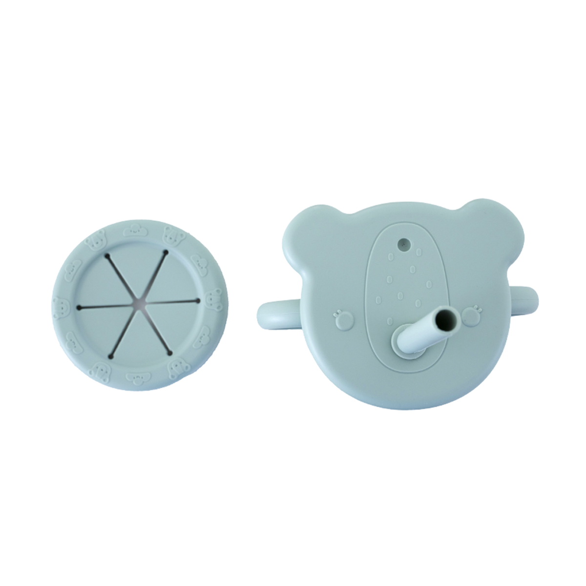 Set vaso entrenador y snack Azul de silicón