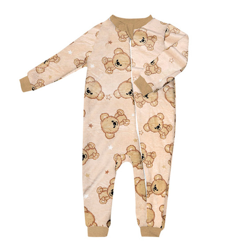 Pijamita ultrasuave de microfibra para bebé (mameluco) Teddy bear