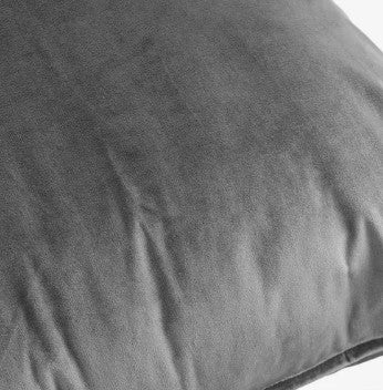 FUNDA DE ALMOHADA EUROPEA VELVET GRIS
