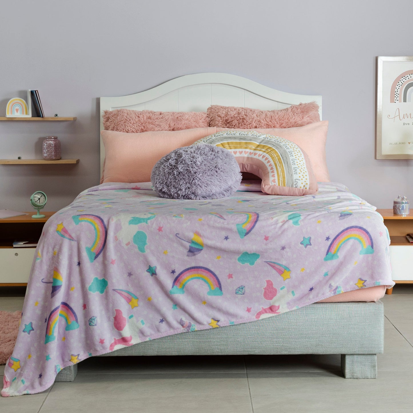 COBERTOR LIGERO FRAZADA SWEET UNICORN