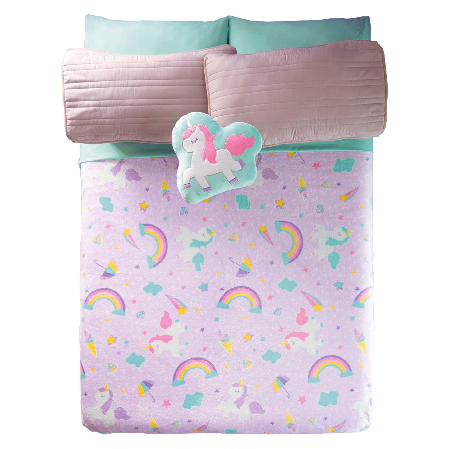 COBERTOR LIGERO FRAZADA SWEET UNICORN