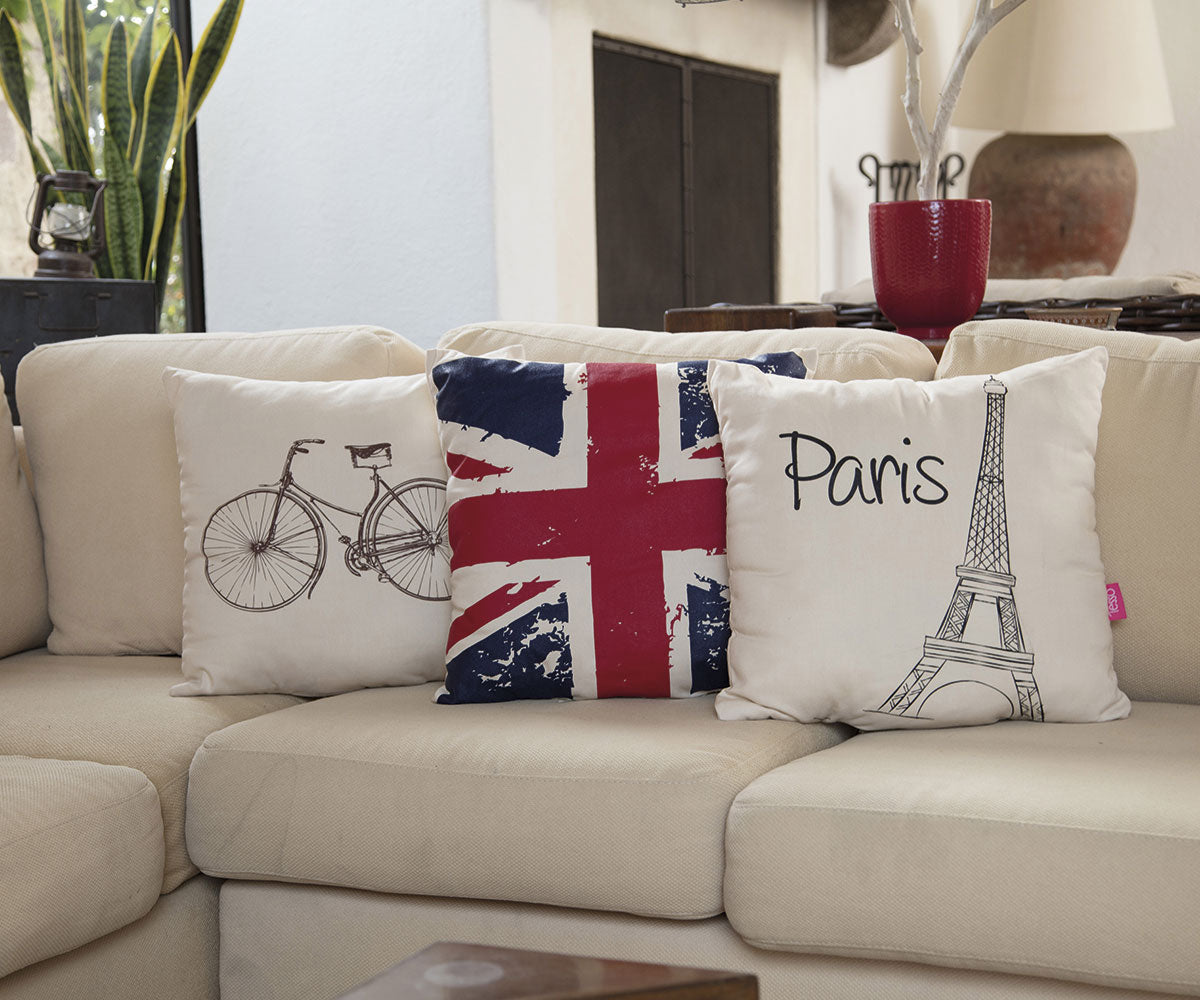Cojín decorativo estampado Paris