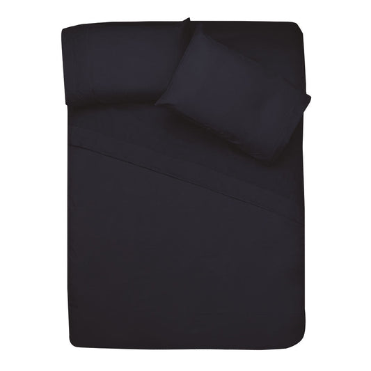 Juego de sábanas ultrasoft microfibra Negro