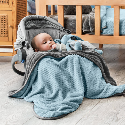 COBERTOR BABY SIBERIA CUNA AZUL
