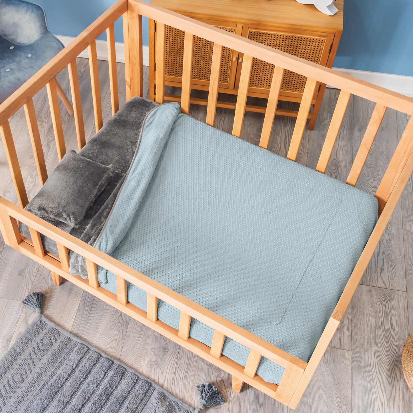 COBERTOR BABY SIBERIA CARRIOLA AZUL